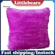 <littlebeare> 43x43cm Soft Plush Solid Color Throw Pillow Case Cushion Cover Home Sofa Decor