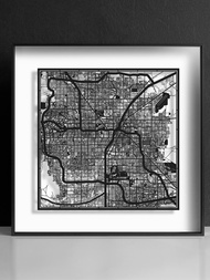 O3 Design Studio Original Paper Sculpture Phoenix Las Vegas ภาพพิมพ์บนกระดาษตัด ภาพภูมิศาสตร์ ของขวั