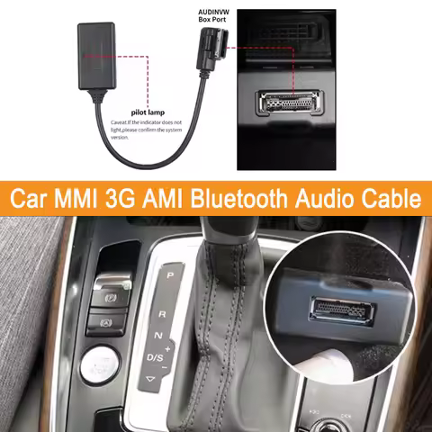 For Audi Car MMI 3G AMI Bluetooth-5.0 Audio Cable Wiring Harness for Audi A3 A4 B8 B6 A6 C6 B7 C5 C7