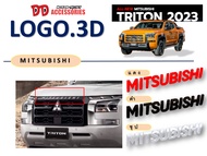 โลโก้ Logo Triton 2023 2024 2025 ติดฝากระโปรง ตัวอักษรแยก Mitsubishi มี 3 สี