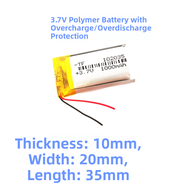 3.7V Lithium Battery 302035/402035/502035/602035/702035/802035/902035 Digital Accessories Other Part
