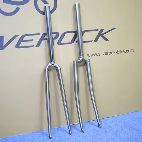 TSUNAMI Chrome Forks for Road Bike Chromoly Steel 4130 700C Rigid Fork 1 1/8 " 28.6mm Caliper Brake