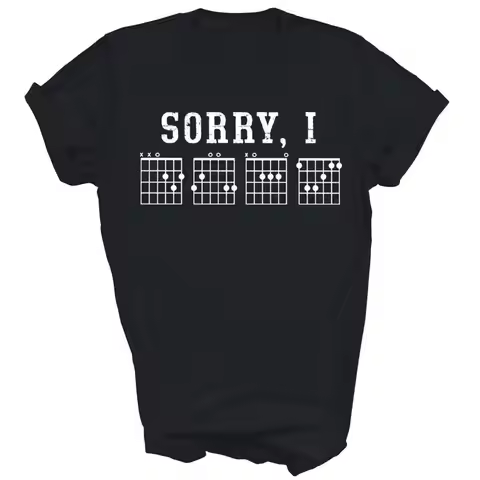 Sorry Idgaf Guitar Chords Guitarist T Shirt