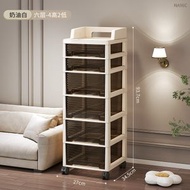 塑膠床頭置物櫃 辦公室收納架子 多層可動式簡易小型收納櫃（平行進口）（快遞送貨上門）