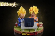 G5 工作室 龍珠 Dragon Ball 打機 遊戲機 - 悟空 vs 比達 (超級撒亞人版)  GK Figure