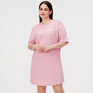 Áo thun cotton mềm mại cơ bản Đầm ngủ màu hồng Bộ đồ ngủ nữ