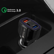 Dual USB car phone charger Type-c car charger 3.0 car charger 5V 3.5A QC3.0 fast charging USB car ch