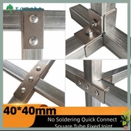 TAMAKO Square Tube Connector, 40*40mm galvanizing Pipe Fixed Joint, Connector Accessories Fixed Pipe