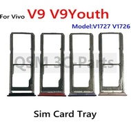 Sim Card Tray For VIVO V9 V9 Youth Sim Card Slot Holder Card Holder Reader SD Slot Adapter Replaceme