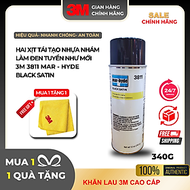 Phục hồi làm mới nhựa, kim loại màu đen 3M 3811 Mar-Hyde Black Satin dạng bình xịt - 340g