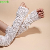 EPOCH Sun Protection Sleeve, Hollow Elastic Lace Ice Silk Sleeves, Simple Anti-UV UV Insulation Mesh