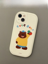 Ốp Lưng Điện Thoại Silicon Hình Đầu Sói Gấu Chống Rơi Họa Tiết Hoạt Hình Cho iQOO 12/11/10/9/8 Z9Tur