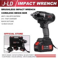 Bor pembuka baut JLD 550NM 88vf 2batrei impact wrench cordless JLD