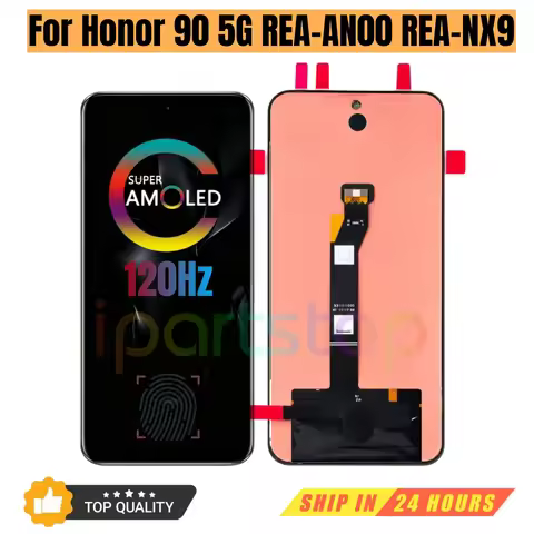 iParts Replacement New Display for Honor 90 5G REA-AN00 REA-NX9 120Hz AMOLED Touch Screen Digitizer 