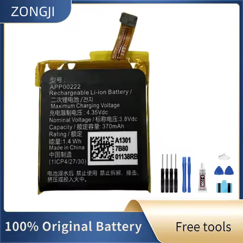 New Battery APP00222 Replacement Battery For Michael Kors Access Grayson MK5025 Smart Watch + Tools