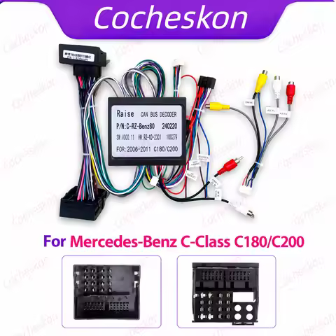 Car 16PIN G-RZ-Benz80 Android Stereo Power Cable Adapter With Canbus For Mercedes Benz C-Class C180/
