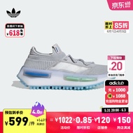 adidas NMD_S1舒适经典boost运动鞋男女阿迪达斯官方三叶草HQ4435 灰/银白 42(260mm)