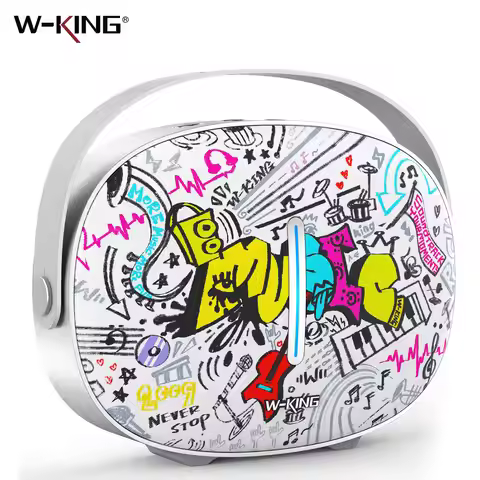 W-KING T8II Portable Bluetooth Speakers Wireless Outdoor Boombox, Heavy Bass/Crystal Sound,2 Subwoof