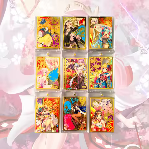 Anime Goddess Story 10M06 10M05 Metal Cards Sakurajima Mai Keqing Kizuna Ai Megumin Takagi Hakurei R