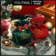 [YOUTING] Christmas Gift wrapping drawstring bag gift pouch gift bag velvet bag candy bag