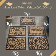 Coconut Husk Foot Rugs / Alas Kaki Sabut Kelapa Kraf2u / Alas Kaki Buluh Antislip