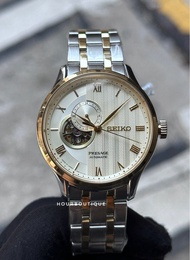 Brand New Seiko Presage Two Tone Zen Garden Automatic Watch SARY238