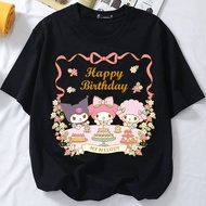 S-5XL KUROMI MELODY T-SHIRT 5xl sanrio rabbit tshirt woman cartoon women shirt baju perempuan baggy 