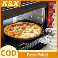 K&X  10/11/12/14 Inch Pizza Baking Pan Nonsti Carbon Steel Pizza Tray Round Baking Sheet For Homemad
