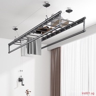 Laundry Rack Automatic Clothes Drying Rack Double Pole Lifting  Laundry System Hand Crank Clothes Hanger Rack lrs001.sg 6LYC