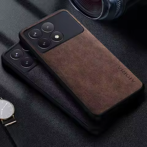 Premium Luxury leather Phone Case for Xiaomi Poco X6 X5 X4 X3 Pro NFC X3 X4 GT 5G 4G Retro Business 