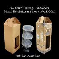 Eflute Tenteng Box 10x10x25cm Fits 1 liter bottles or 1000 to 1300ml tubes or several small, stackab