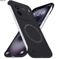 New Magnetic Slim for VIVO iQOO 12 Pro iQOO12 12Pro Frameless Phone Case Matte AntiScratch Hard PC C