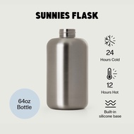 Sunnies Flask Biggies 64oz Bottle (Customizable Insulated Water Tumbler for Hot and Cold)
