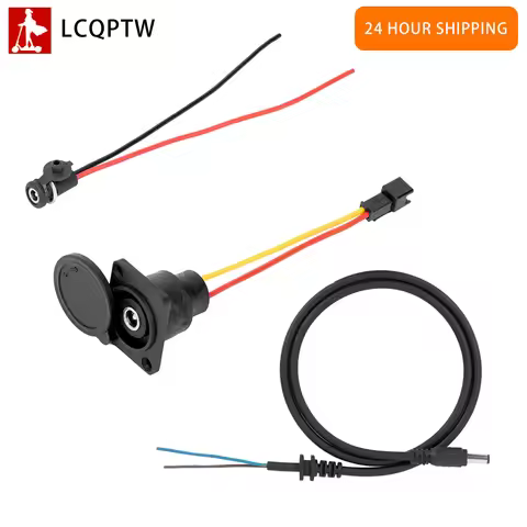 Electric Bicycle Charging Head Lithium Battery Output Line 36V/48V Round Male and Female Base Dc2.1