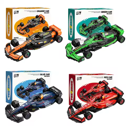 F1 FORMULA RACING CAR MODEL BUILDING BLOCK SET, SUITABLE AS A BIRTHDAY GIFT FOR BOYS AND CHILDREN'S 