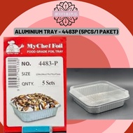 4483-P Aluminium Foil Tray with Clear Lid {5sets} Petak / Square My Chef Foil Tray 4483 - P