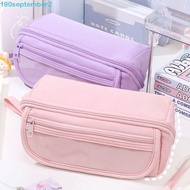 SEPTEMBERB Pencil Cases, Large Capacity Cosmetic Pouch Pencil Bag, Korean Minimalism Waterproof Pencil Holder Children