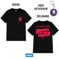 Kembrar ID - BTS World Tour Army T-shirt Korean T-shirt Kpop Distro Men's and Women's Clothing Cotto