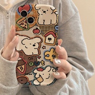 Cute Pizza Puppy Case Samsung S25fe S24 S23fe S21fe S20fe S24 S25 S22 S23 M15 M14 M54 M34 F34 F54 S2