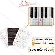 Sticker for desk notes, piano organ keys, Decal to mark music note positions for piano keys 88 76 61