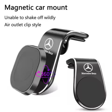 Magnetic Car Phone Holder Air Vent with GPS Support Bracket For Mercedes Benz AMG W205 W204 W203 W11