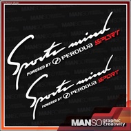 ❁◕❁NEW DESIGN Sport Mind Car Sticker Perodua Ativa Myvi Axia Bezza Alza