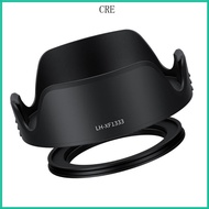 CRE Black ABS Lens Shade for XC13-33mm Lens 49mm Thread Support and Flower Shape Form for Street Tra