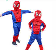 Kids Spiderman Superhero Costume Full Set Baju Seluar + Mask Baju Superhero Kanak-kanak Cosplay Costume Clothing Set