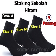 Stoking stokin Sekolah Hitam Murah Stokin Sekolah Rendah Menengah Stoking stokin  kerja Sukan Pejaba