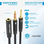 Vention BBT Audio &amp; Mic Splitter Aux Cable 3.5mm 1 Female to 2 Male
