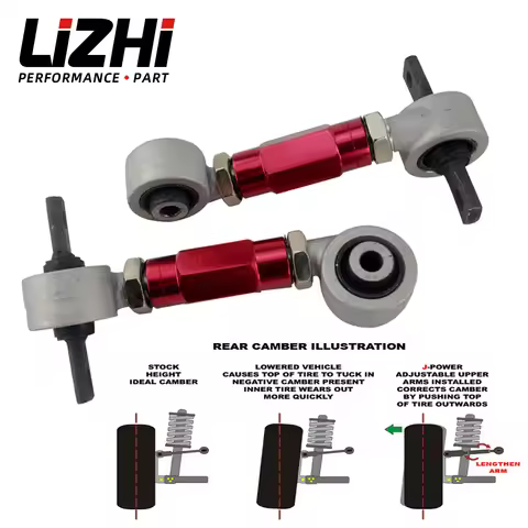LIZHI RACING - Left + Right Rear Camber KiT FOR HONDA ACURA CIVIC INTEGRA CRX REAR CAMBER ARM KIT EG