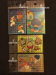 Sanrio Tuxedosam 企鵝仔 Noranekoland Tabo 大口仔 Little Twin Stars 1992年閃咭貼紙