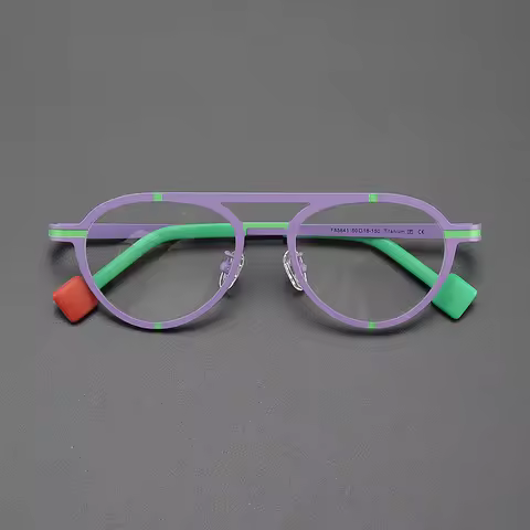 Match multicolor fashion ultralight titanium aviator glasses frame literary niche retro cat eye opti