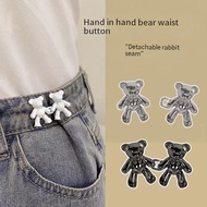 Waist Tightener for Pants- Adjustable Bear-Shaped Button Fixer Brooch, Waistband Pin Accessories